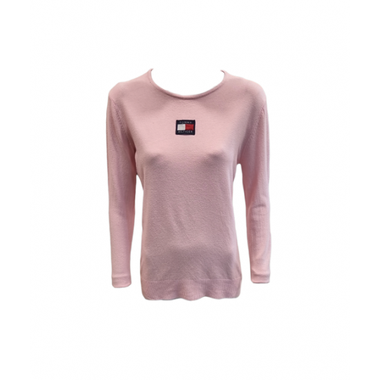 TOMMY HILFIGER ΠΛΕΚΤΗ ΜΠΛΟΥΖΑ ΡΟΖ TOMMY HILFIGER ΠΛΕΚΤΗ ΜΠΛΟΥΖΑ ΡΟΖ
