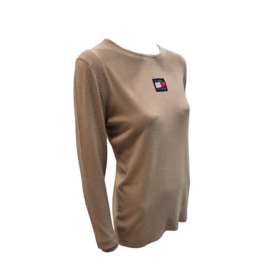 TOMMY HILFIGER ΠΛΕΚΤΗ ΜΠΛΟΥΖΑ ΚΑΦΕ TOMMY HILFIGER ΠΛΕΚΤΗ ΜΠΛΟΥΖΑ ΚΑΦΕ