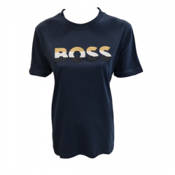 Βαμβακερό μπλουζάκι BOSS ΜΑΥΡΟ UNISEX
